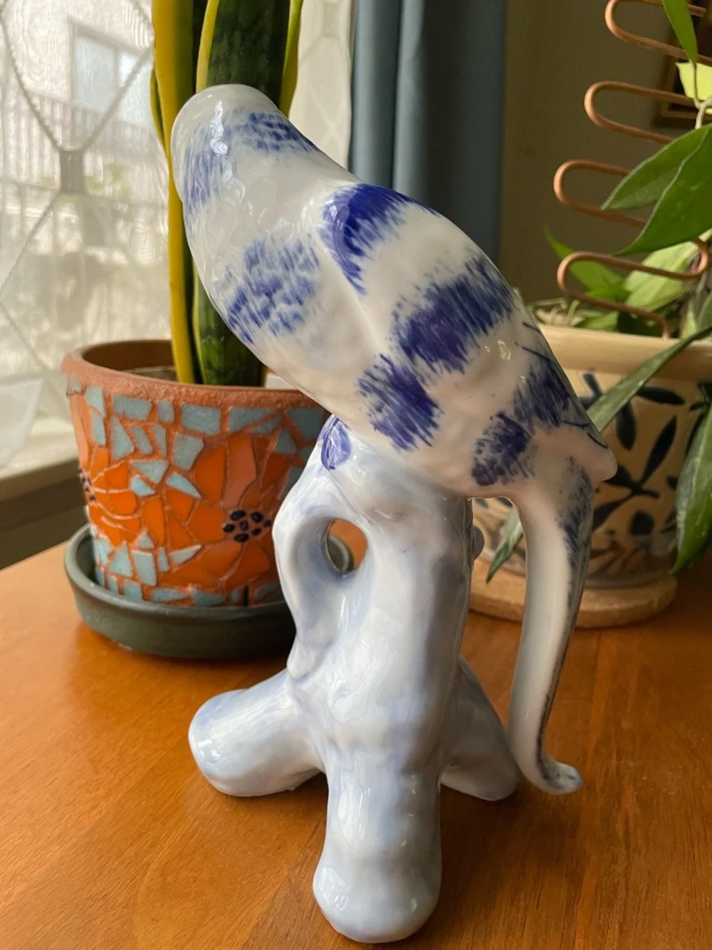 2 Porcelain Parrots